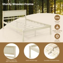 Costway Full/Queen/Twin Size Wooden Platform Bed Frame With Headboard Mattress Foundation Natural 17 Costway Full/Queen/Twin Size Wooden Platform Bed Frame With Headboard Mattress Foundation Natural -Baxton Furniture Store GUEST 77724448 dbc6 4cd2 8184 4d18e809bfb8