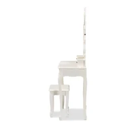 2pc Macsen Wood Vanity Set With Adjustable Mirror White - Baxton Studio -Baxton Furniture Store GUEST 777608de d7a2 4706 909d e1facf6f70c1