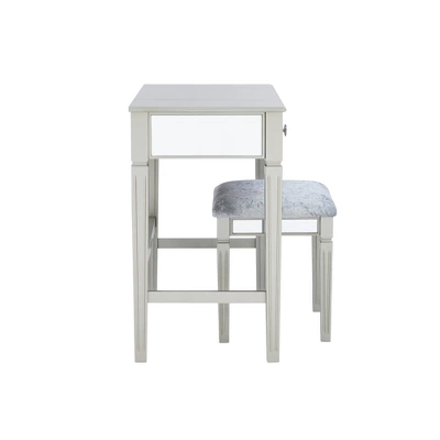 Madison Silver Vanity Set Silver - Linon 9 Madison Silver Vanity Set Silver - Linon - Image 7