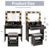 Costway Vanity Table Set With Lighted Mirror 8 LED Bulbs Large Drawer Cushion Stool 1 Costway Vanity Table Set With Lighted Mirror 8 LED Bulbs Large Drawer Cushion Stool -Baxton Furniture Store GUEST 7b5b934c 4415 4c86 8461 9331ac56d46e