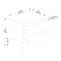 Reid 2 Drawer Nightstand Chest Walnut - Linon -Baxton Furniture Store GUEST 7d9515d4 ac44 4cd5 8ebd f29ed70cdfb3