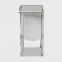 Leonie Wood And Mirrored Glass 2 Drawer Nightstand Silver - Baxton Studio 11 Leonie Wood And Mirrored Glass 2 Drawer Nightstand Silver - Baxton Studio -Baxton Furniture Store GUEST 7dcd613b 3b91 470e 86b5 da040fb209b0