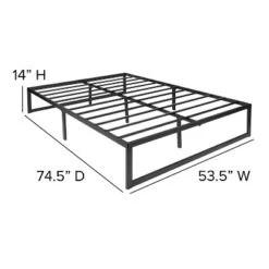 Flash Furniture 14 Inch Metal Platform Bed Frame With 12 Inch Pocket Spring Mattress In A Box (No Box Spring Required) - Full -Baxton Furniture Store GUEST 7e2fca50 e39a 4feb 95dd c53e44788453