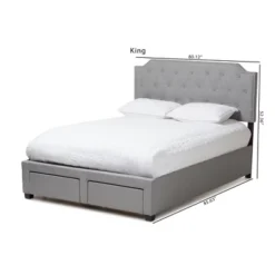 Aubrianne Modern And Contemporary Fabric Upholstered Storage Bed Gray - Baxton Studio -Baxton Furniture Store GUEST 7ea3d647 2c91 4365 8233 cd1a357fa0b3