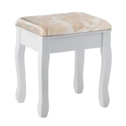 Tangkula Rotatable Mirror Vanity Set Makeup Dressing Table And Stool W/ 5 Drawers -Baxton Furniture Store GUEST 7f4be74d 3c8b 4bce a53c 4c5dea45242a