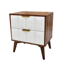 Ginny 2 Drawer Nightstand Walnut - Steve Silver Co. -Baxton Furniture Store GUEST 80255c29 01a1 4916 a7ab 07e30fc9b6d8