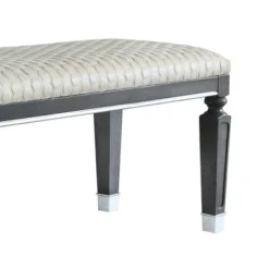 55" House Beatrice Two-Tone Ottoman Beige Fabric/Charcoal/Light Gray - Acme Furniture -Baxton Furniture Store GUEST 808c3249 63b9 49bc bd84 509f4acba59c