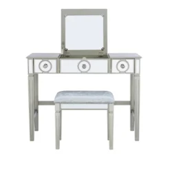 Madison Silver Vanity Set Silver - Linon 23 Madison Silver Vanity Set Silver - Linon -Baxton Furniture Store GUEST 8251c27e 3fec 4704 8093 291eb5dd3d2c