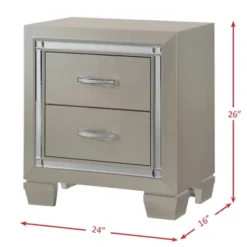 Glamour Youth Nightstand Champagne - Picket House Furnishings -Baxton Furniture Store GUEST 83a73ed5 c69c 44e0 8aa2 73d7c8a58110
