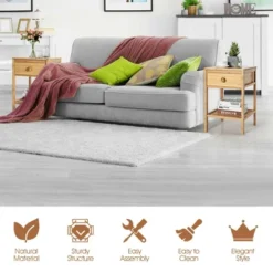 Costway Bamboo Nightstand Natural Side End Table W/Drawer For Living Room Bedroom 13 Costway Bamboo Nightstand Natural Side End Table W/Drawer For Living Room Bedroom -Baxton Furniture Store GUEST 84410301 f37f 43b3 bcb8 e0cfb438d29c