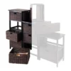 36.81" Omaha Storage Rack With Baskets Black - Winsome -Baxton Furniture Store GUEST 851997ab fd75 44ee b729 f234dae23b0b