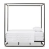 Queen Eva Vintage Industrial Finished Metal Canopy Bed Black - Baxton Studio -Baxton Furniture Store GUEST 87e2aee8 cd37 4073 8c88 88fda7cd0183