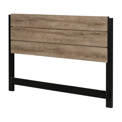 Munich Headboard Weathered Oak/Matte Black - South Shore 9 Munich Headboard Weathered Oak/Matte Black - South Shore - Image 7