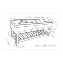 Riley Storage Ottoman Bench Faux Leather - WyndenHall -Baxton Furniture Store GUEST 89dc0966 9f57 423b 8243 af614488e78a