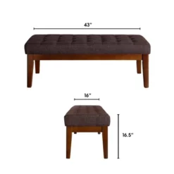 Claire Tufted Upholstered Bench - Adore Decor -Baxton Furniture Store GUEST 8a168d43 4ee6 4118 96fd 2d6e014f600e