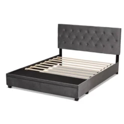 Caronia Velvet Upholstered 2 Drawer Platform Storage Bed - Baxton Studio -Baxton Furniture Store GUEST 8ba58edd 0e00 43bd 82d9 17d95944351b