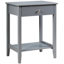 Costway Nightstand End Table Storage Display Bedroom Furniture Drawer Shelf Beside WhiteBrownGrey -Baxton Furniture Store GUEST 8c3ad603 0ca1 400d 9d1c 5a29c2619a96