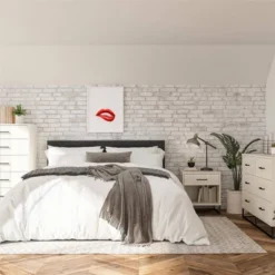 Kelly Nightstand Ivory Oak - Novogratz -Baxton Furniture Store GUEST 8c8adb31 8748 49de 9296 fc5f3dd8b826