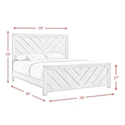Keely Panel Bed White - Picket House Furnishings -Baxton Furniture Store GUEST 8cb89930 1980 4802 85a1 cb1b6bc6169a