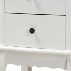 2 Drawer Sophia Wood Nightstand White - Baxton Studio -Baxton Furniture Store GUEST 8e7fd65d 19cc 4e00 984f e24fc8664b3f