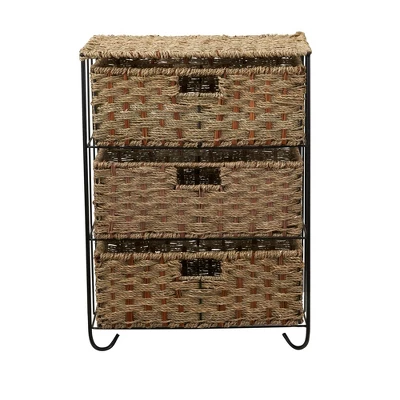 Household Essentials 3 Drawer Chest Rattan 8 Household Essentials 3 Drawer Chest Rattan - Image 6
