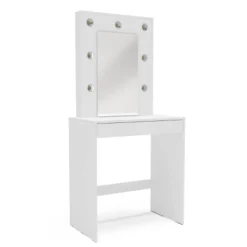 Emma Vanity Table With Lighted Mirror White - Polifurniture 9 Emma Vanity Table With Lighted Mirror White - Polifurniture -Baxton Furniture Store GUEST 938a8ccc dad1 46d6 8b9b a40f3ef7f3bf