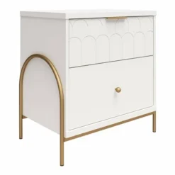 Anastasia Nightstand White - CosmoLiving By Cosmopolitan -Baxton Furniture Store GUEST 939782ce c348 456f 9a4c 8c410c432617