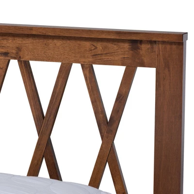 Queen Malene Wood Platform Bed Walnut - Baxton Studio 5 Queen Malene Wood Platform Bed Walnut - Baxton Studio - Image 3