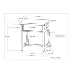 Hawkins Metal/Wood Bedside Nightstand Walnut - WyndenHall -Baxton Furniture Store GUEST 95a64d50 6b68 40b9 95bb d59272100d93