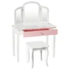 Costway Kids Vanity Set Princess Makeup Dressing Play Table Set W/Mirror White Pink 1 Costway Kids Vanity Set Princess Makeup Dressing Play Table Set W/Mirror White Pink -Baxton Furniture Store GUEST 9909aa3b d878 4220 a6ea 03114ad1fb52