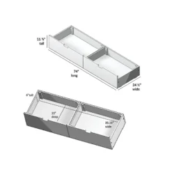 Max & Lily Under Bed Storage Drawers 16 Max & Lily Under Bed Storage Drawers -Baxton Furniture Store GUEST 993dd342 38fe 43f9 af23 009742c11ac8