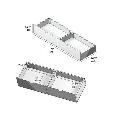 Max & Lily Under Bed Storage Drawers 7 Max & Lily Under Bed Storage Drawers - Image 5