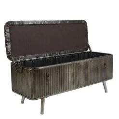 LuxenHome 47.5in. W Metal And Faux Leather Bench. 19 LuxenHome 47.5in. W Metal And Faux Leather Bench. -Baxton Furniture Store GUEST 9a42a48d b7a4 41ce b80c e692ad94b3bb