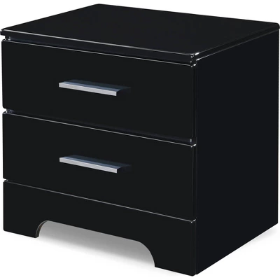 Hudson 2 Drawer Nightstand Black - ClickDecor 6 Hudson 2 Drawer Nightstand Black - ClickDecor - Image 4