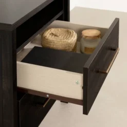 Gravity 2 Drawer Nightstand Rubbed Black - South Shore -Baxton Furniture Store GUEST 9ab8f665 df04 4543 a20c e68f0e978f4e