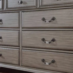 Pennings 9 Drawer Dresser With Mirror Gray - HOMES: Inside + Out -Baxton Furniture Store GUEST 9ba47860 9bb2 4545 b9a1 6b3933891e05