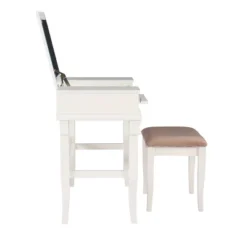 Adler Vanity Set White - Linon -Baxton Furniture Store GUEST 9c241c2c 227a 48c1 b663 1a8e29b8da45