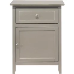 Passion Furniture Lzzy 1-Drawer Nightstand (25 In. H X 15 In. W X 19 In. D) -Baxton Furniture Store GUEST 9d7e434e e1e3 4066 ba7b a591e3e02c3c