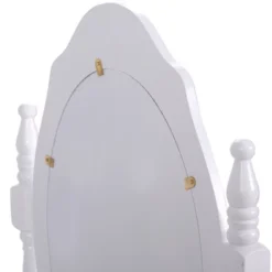 Tangkula Oval Mirror 4 Drawer Vanity Mirror Makeup Table W/ Cushioned Stool White 12 Tangkula Oval Mirror 4 Drawer Vanity Mirror Makeup Table W/ Cushioned Stool White -Baxton Furniture Store GUEST 9e156934 11c0 4352 a510 71440b6508eb