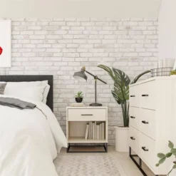 Kelly Nightstand Ivory Oak - Novogratz -Baxton Furniture Store GUEST 9e2129d5 2d62 4329 b4ab 66a6fa1356bf