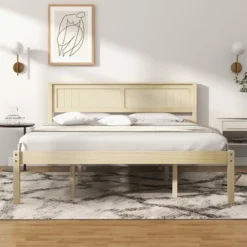 Costway Full/Queen/Twin Size Wooden Platform Bed Frame With Headboard Mattress Foundation Natural 15 Costway Full/Queen/Twin Size Wooden Platform Bed Frame With Headboard Mattress Foundation Natural -Baxton Furniture Store GUEST 9e8a979c 1b80 4c12 9714 7e66e363f673
