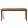Dunhor Coastal 39.25" Natural Seagrass Bench Brown - Aiden Lane