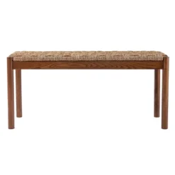 Dunhor Coastal 39.25" Natural Seagrass Bench Brown - Aiden Lane
