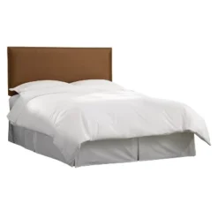 Arcadia Nailbutton Microsuede Headboard - Skyline Furniture