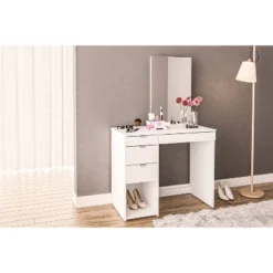 Joplin Vanity With Mirror White - Polifurniture -Baxton Furniture Store GUEST a153e52e 8405 4b0e 8d4b b3ff857f4ad4