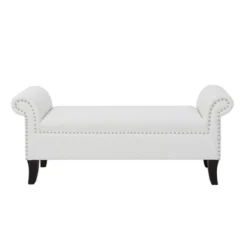 Jennifer Taylor Home Kathy Roll Arm Entryway Accent Bench -Baxton Furniture Store GUEST a42390e8 2345 4eeb bd9f 1d8d11574e71