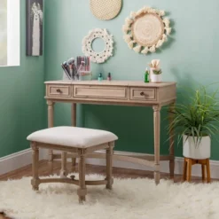 Cyndi Wash Vanity Gray - Linon -Baxton Furniture Store GUEST a480636c 5452 4d45 9a05 f13e206ff5ec