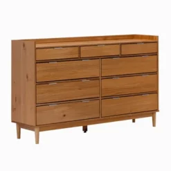 Mid-Century Modern Solid Wood 9 Drawer Horizontal Dresser - Saracina Home 22 Mid-Century Modern Solid Wood 9 Drawer Horizontal Dresser - Saracina Home -Baxton Furniture Store GUEST a5d5644c 70fb 4098 a150 33db6395ee8f