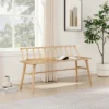 Transitional Low-Back Spindle Entryway Bench - Saracina Home -Baxton Furniture Store GUEST ab041654 fea0 4db7 a0cf 3a45eca5685a