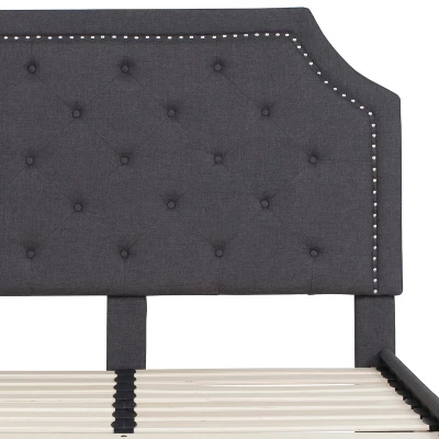 Flash Furniture Brighton Arched Tufted Upholstered Platform Bed 9 Flash Furniture Brighton Arched Tufted Upholstered Platform Bed - Image 7